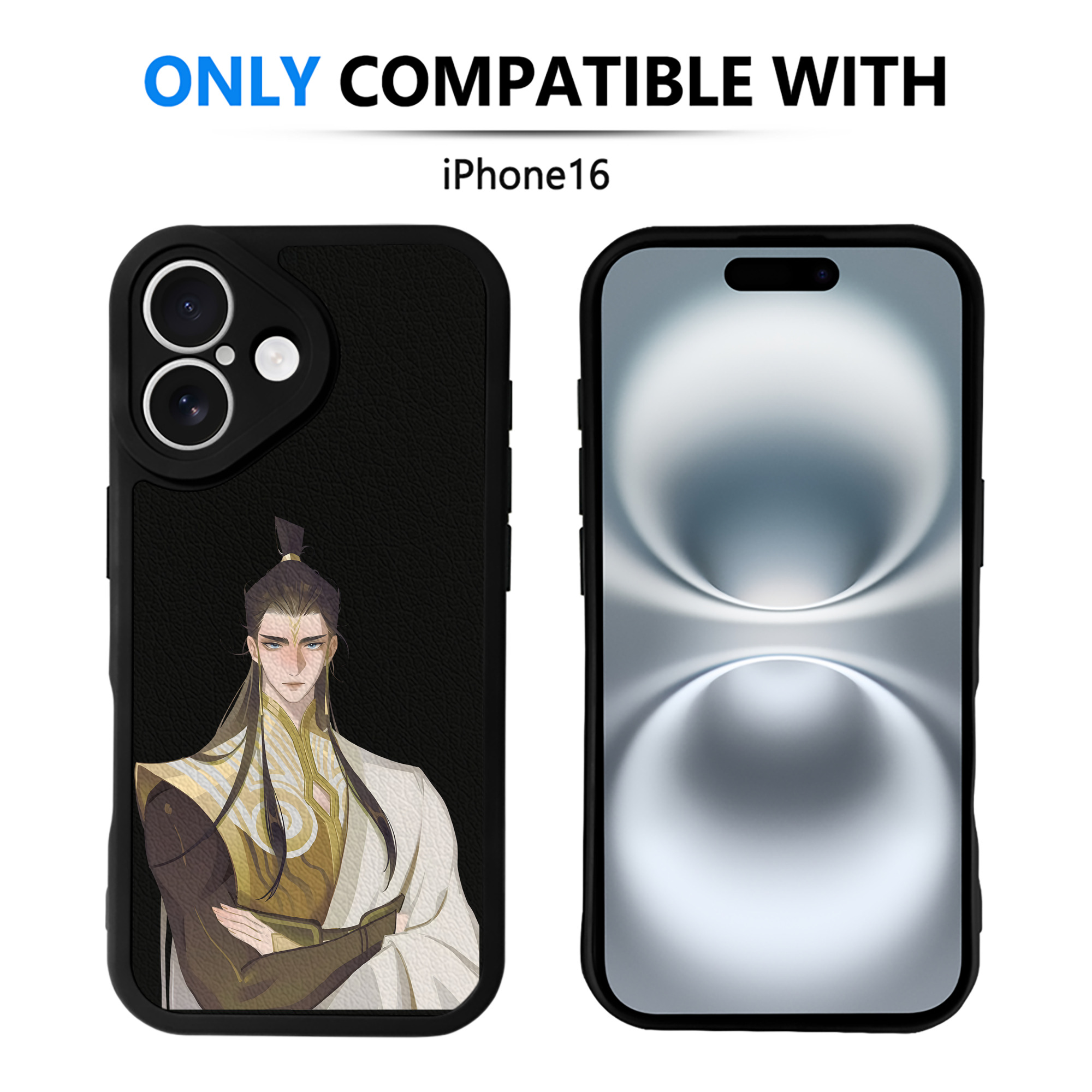 （画像用） Ne Zha 2 ナタ 魔童の大暴れ 【iPhone 16シリーズ対応】シリコンスマホケース（レザー調） 材質：シリコン